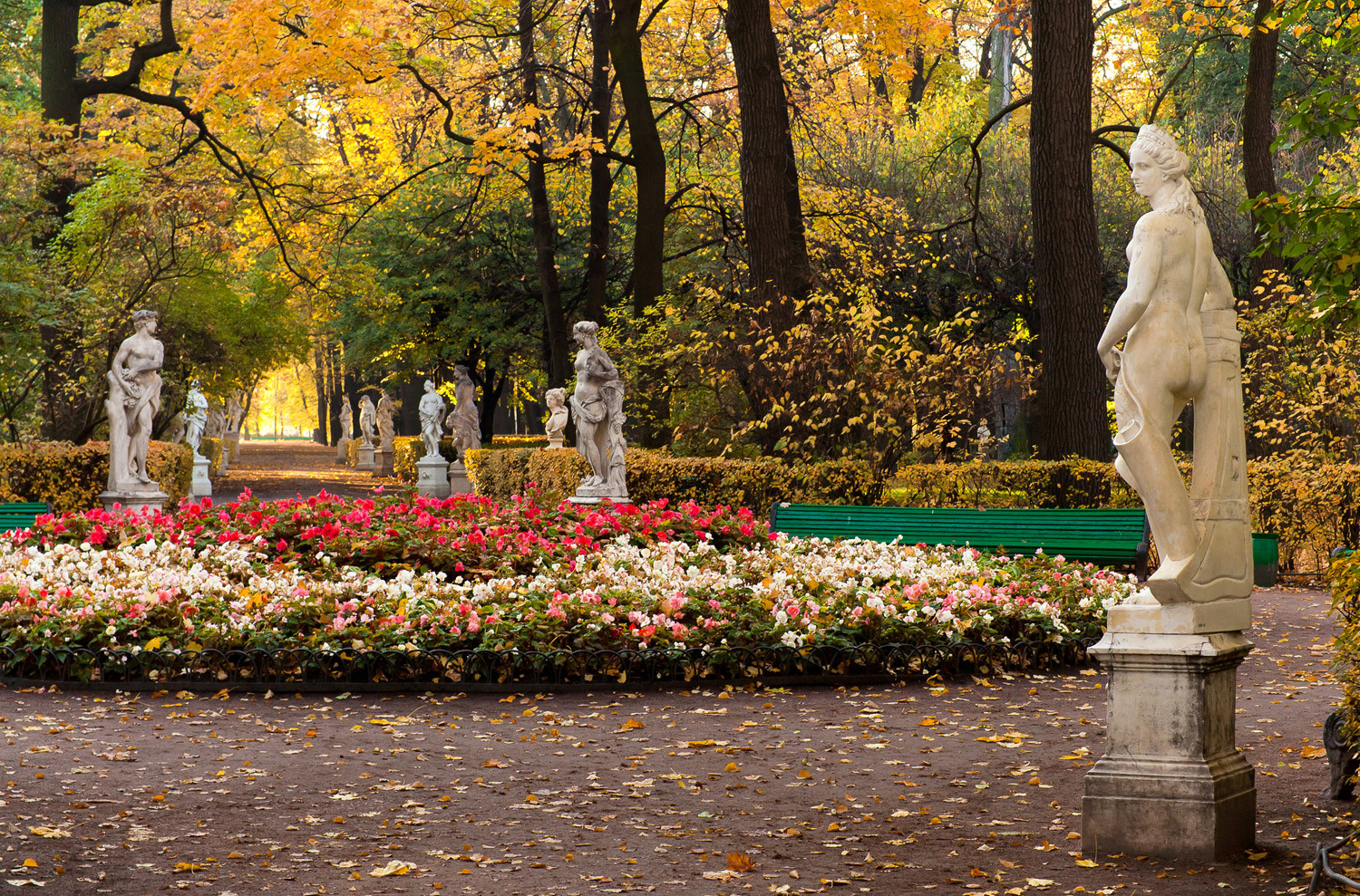 ツァーリの壮麗な庭園 サンクトペテルブルクの 夏の庭園 ロシア ビヨンド