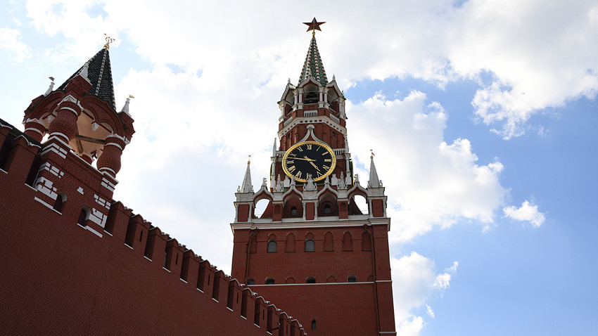 Torre Spasskaya, no Kremlin