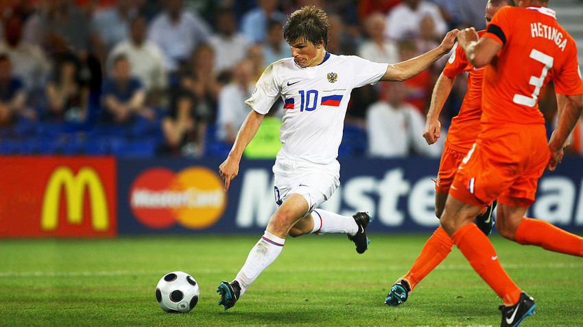 Андреј Аршавин у мечу против репрезентације Холандије, 21. јун 2008. 