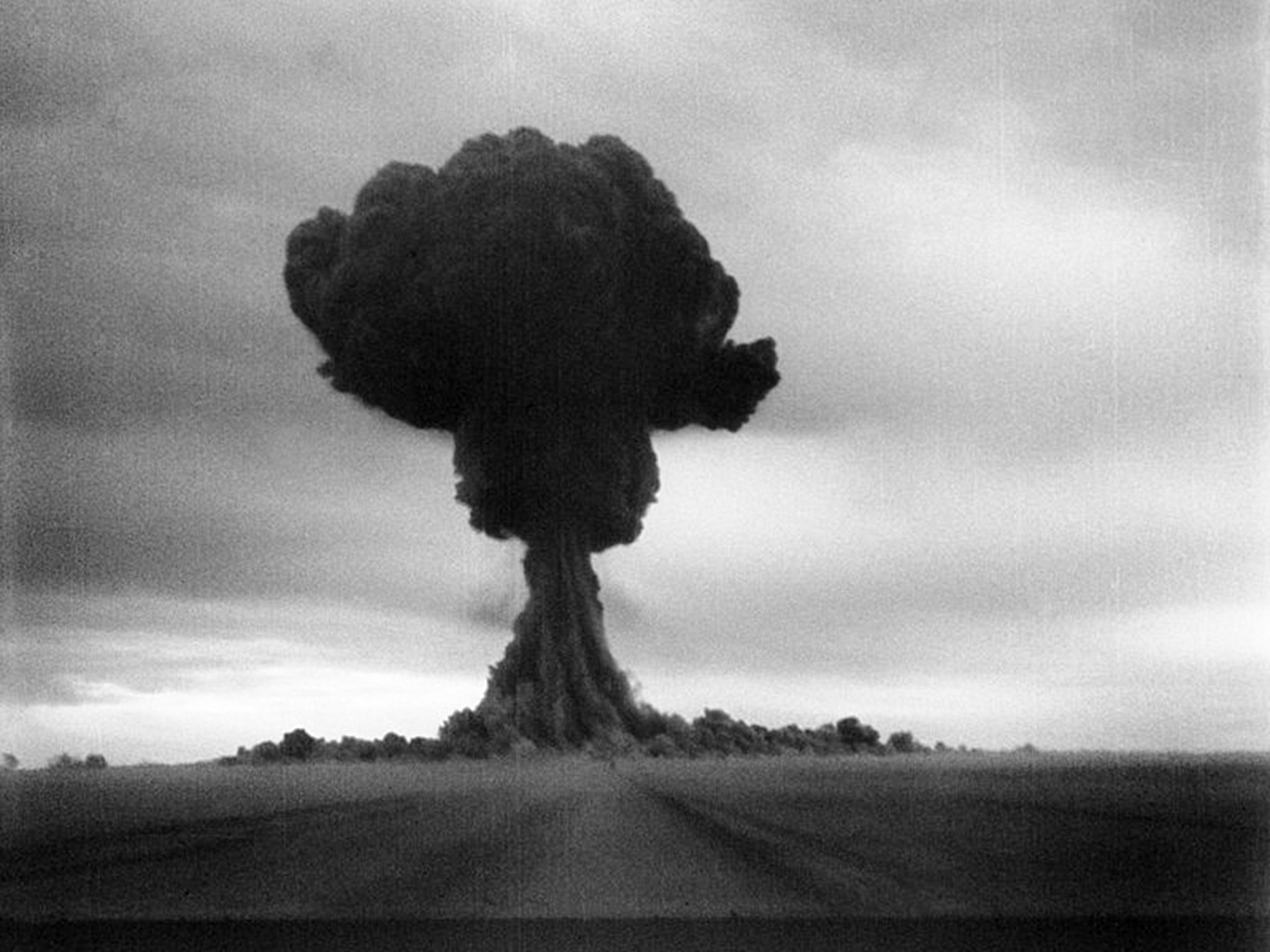 The first Soviet atomic bomb test.