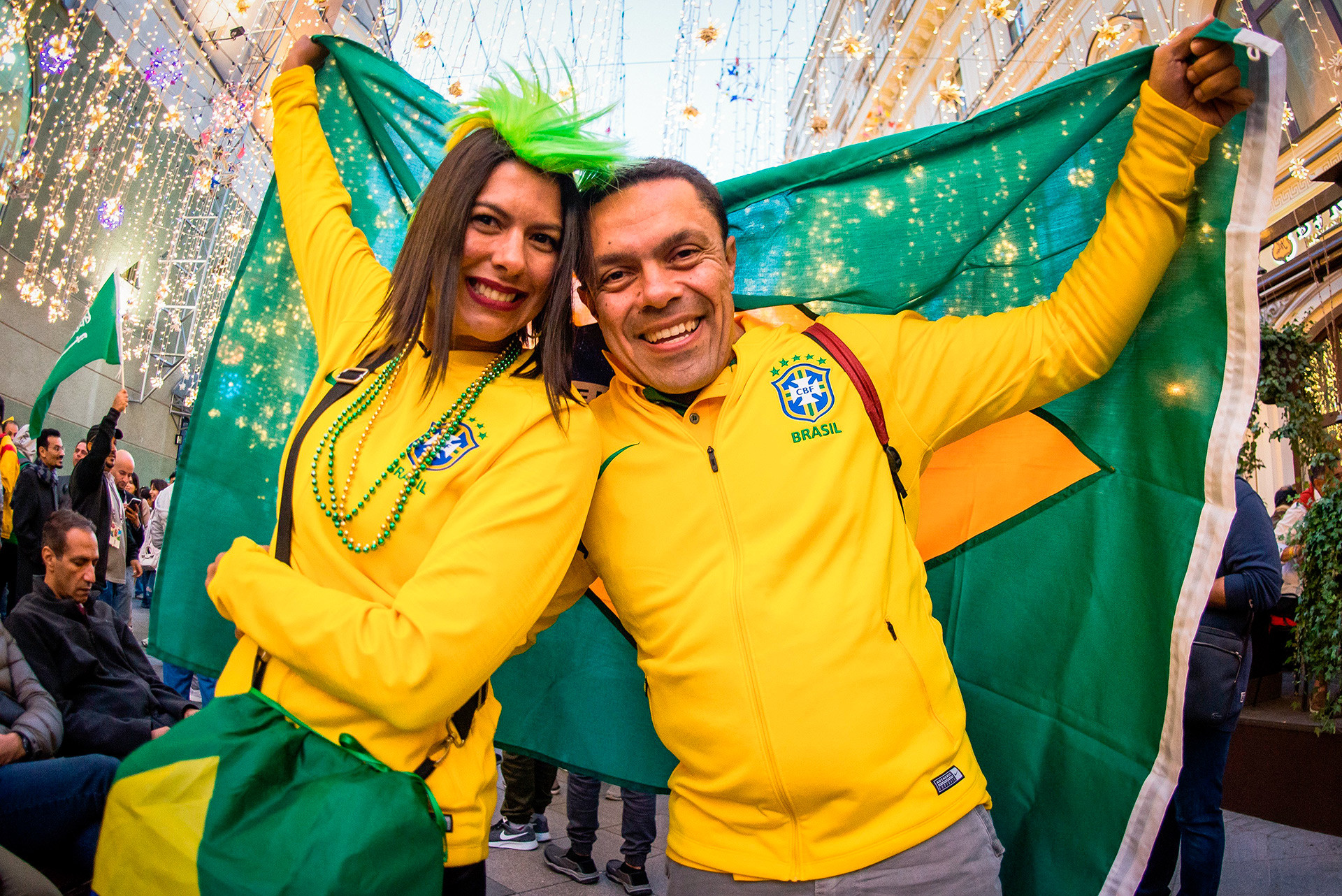 Brazil fans have arrived in Moscow en masse, bringing the carnival atmosphere with them. They have reason to be optimistic: With Neymar Jr.’s firepower up front, the Seleção arrive in Russia as hot favorites to lift the trophy on July 15.