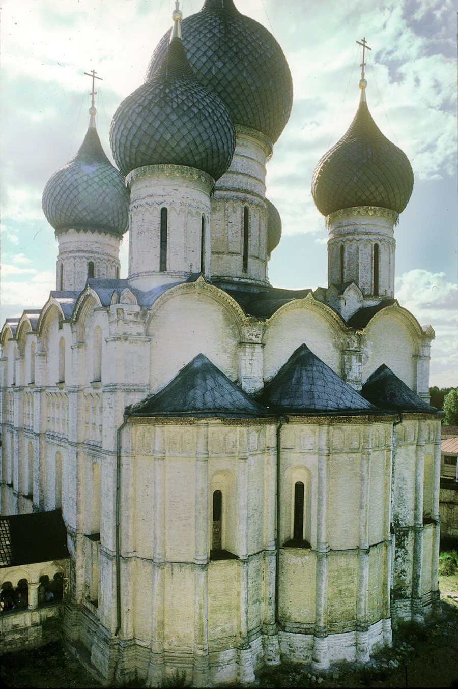 Dormition Cathedral. Southeast view from belfry. June 28, 1995.