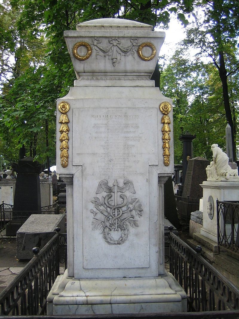 Grob Lomonosova v Lazarjevem samostanu v Sankt Peterburgu.
