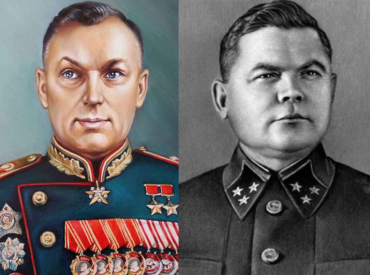 Генерал Рокосовски кмд. Централног фронта и генерал Ватутин кмд. Вороњешког  фронта