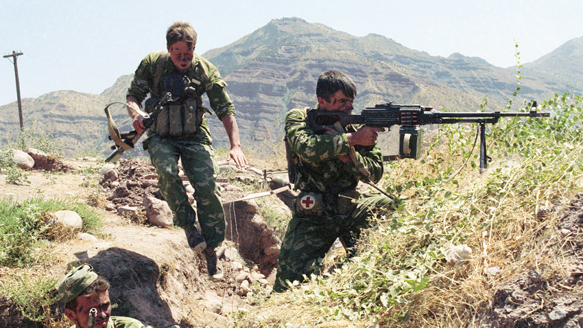 TAJIKISTAN. August 1, 1993. Military actions at Tajik-Afghan border