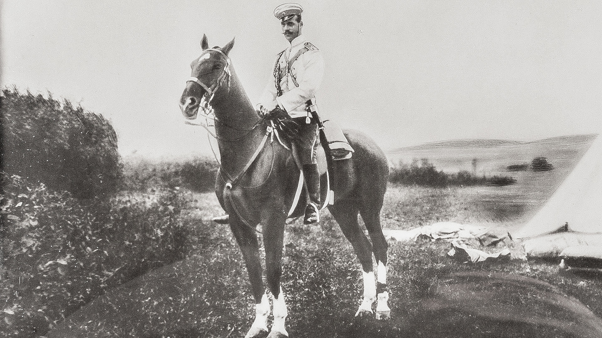 Michael Alexandrovich (1878-1918) on horseback.