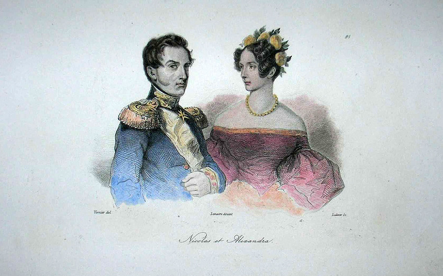 Nicolau 1º e sua mulher Aleksandra Feodorovna