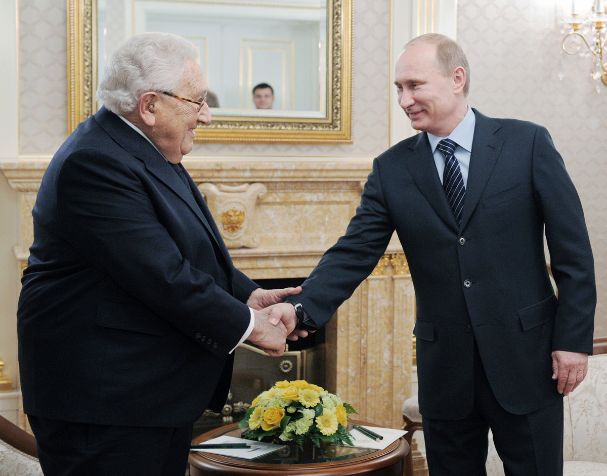 Kissinger y Putin en Moscú, 2012.