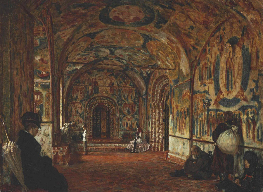 Vasily Vereshchagin. Galeri (papert) Gereja Yohanes Pembaptis di Tolchkovo. Dicat pada tahun 1888 di galeri utara gereja.


