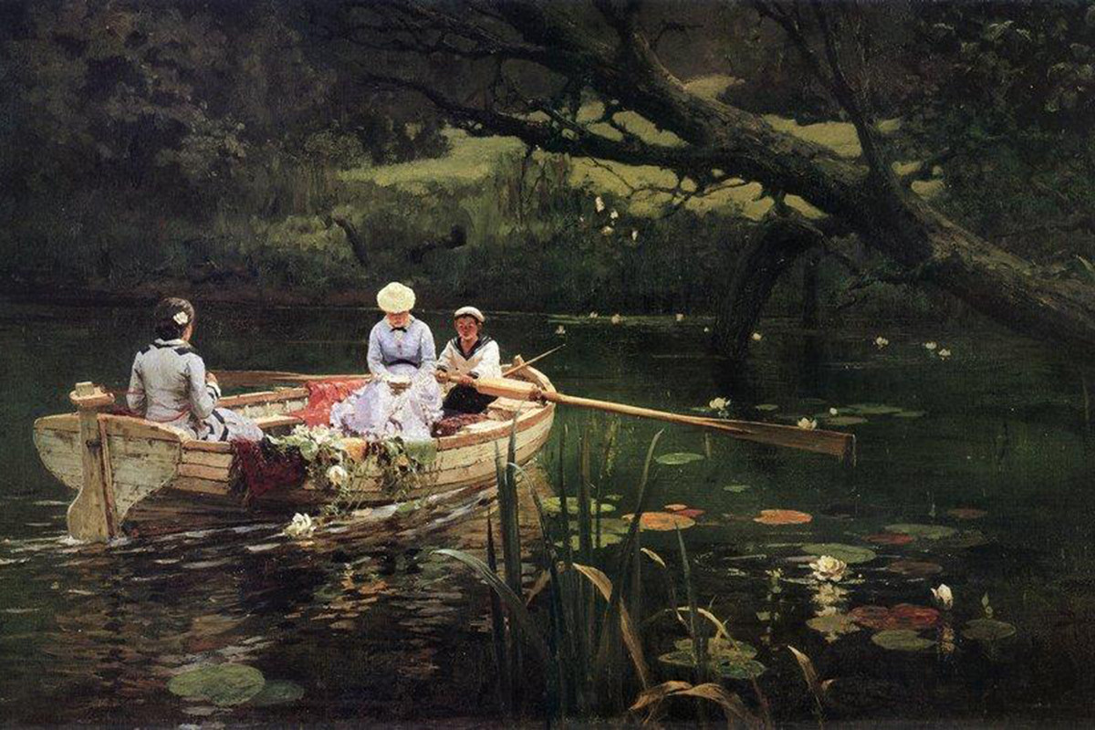 No barco em Abramtsevo, Vassíli Polenov, 1880
