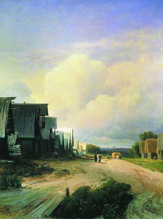Rua da aldeia, Fiódor Vassíliev, 1868