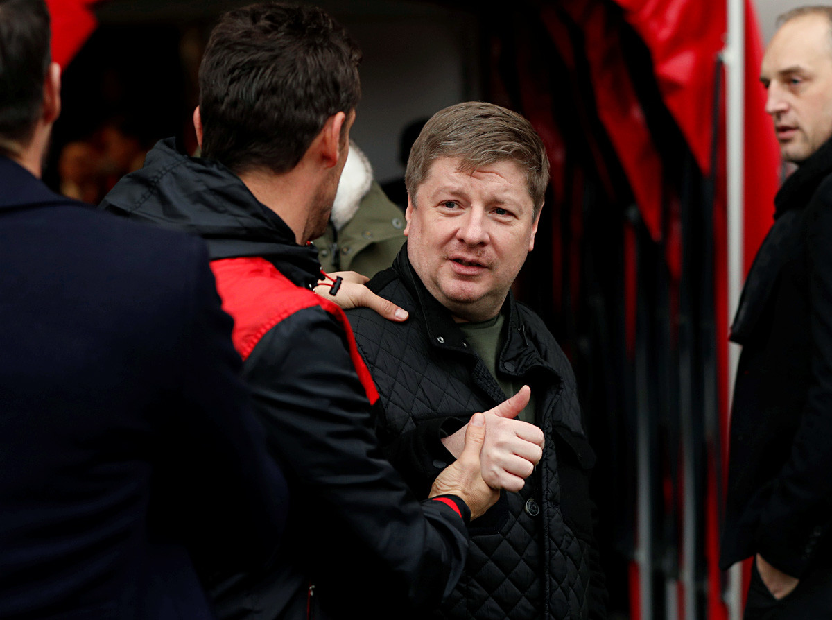 FC Bournemouth co-owner Maxim Demin before the match with Arsenal on January 14, 2018 