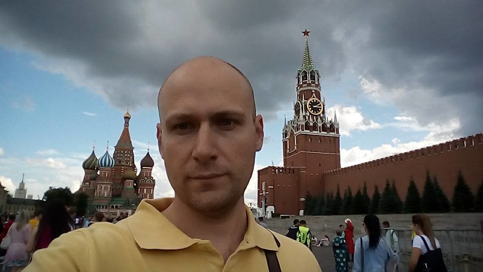 Дарко Несторов на Црвениот плоштад во Москва