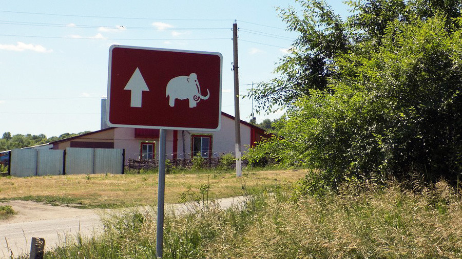 Ada sebuah tanda atau penunjuk jalan yang hanya dapat Anda temukan di Kostenki.