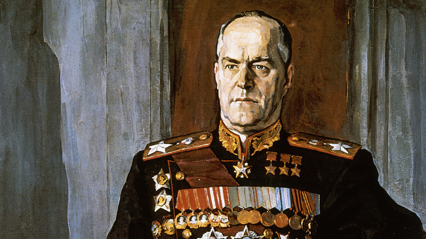 Портрет на маршалот на Советскиот Сојуз Георгиј Константинович Жуков, уметник: П. Корин, 1945.