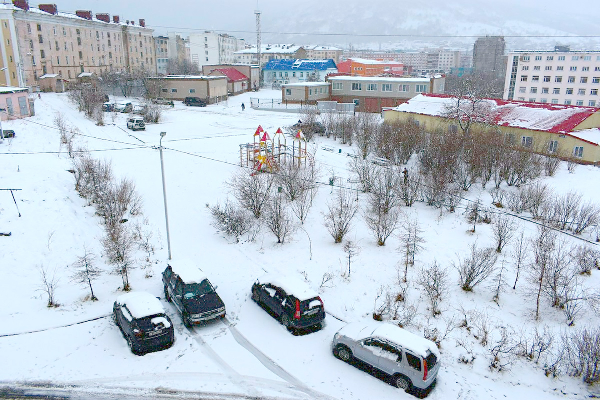 Musim dingin di Magadan.