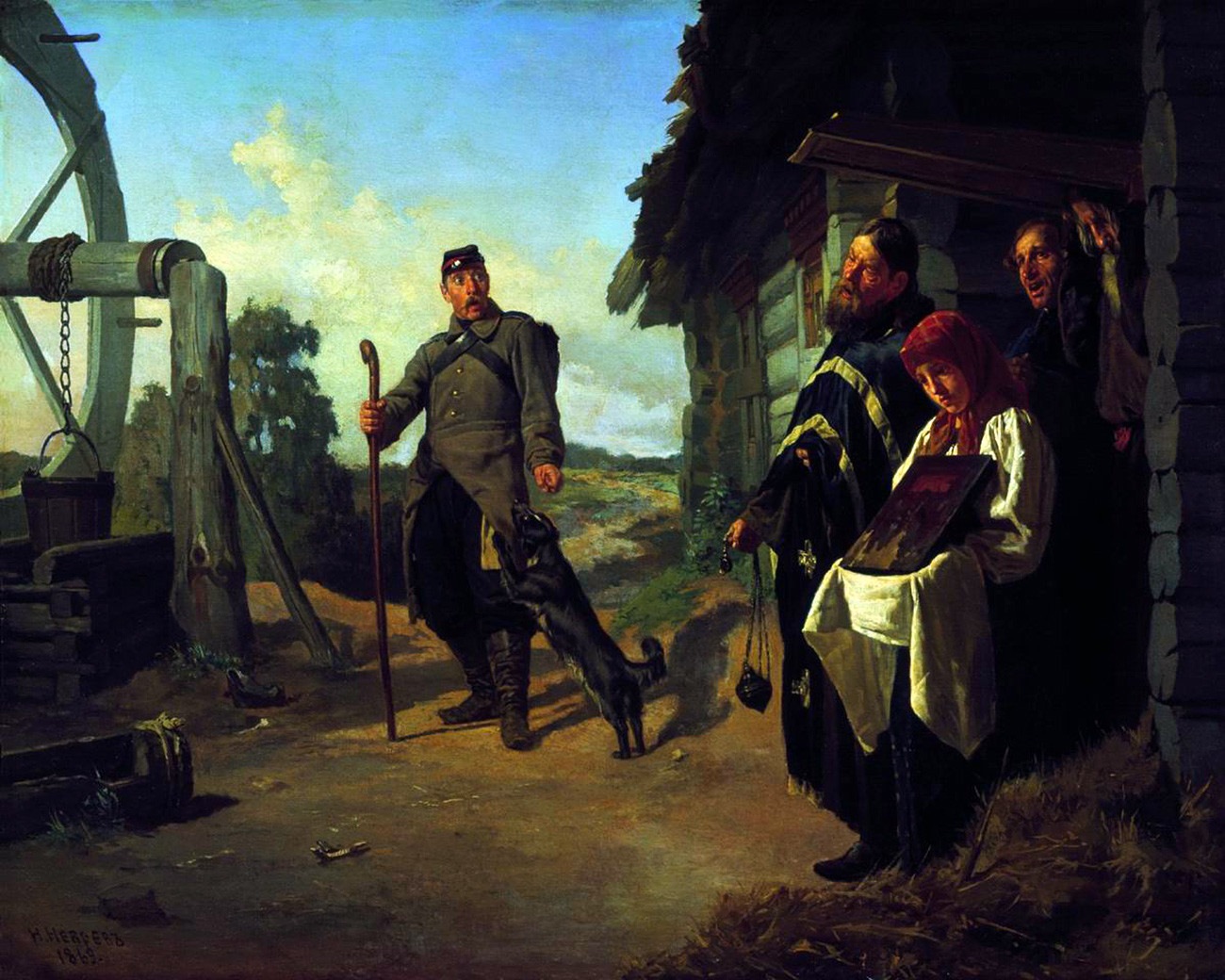 Regreso del soldado a su patria, 1869