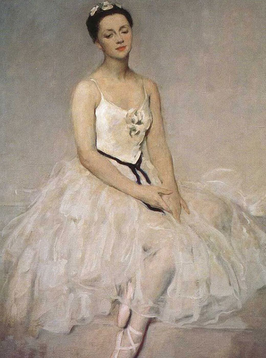 Retrato da bailarina Alla Chelest, 1949
