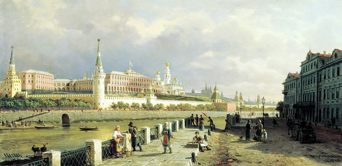 Piotr Vereschaguin. Vista do Kremlin de Moscou (1879)