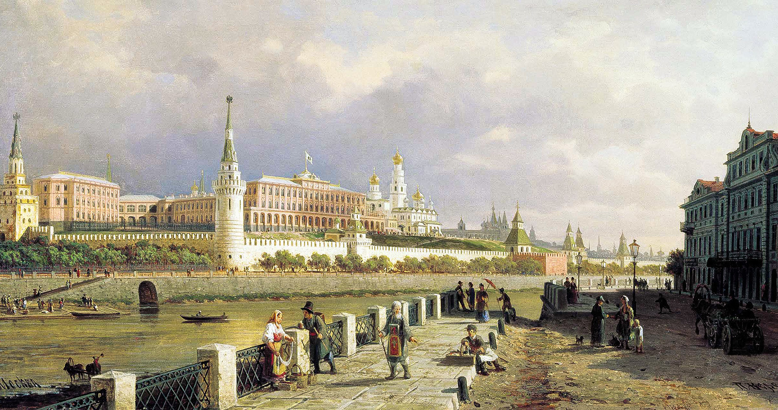 Vista do Kremlin por Piotr Vereschaguin, 1879