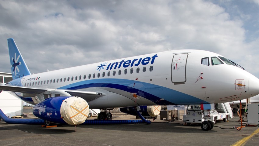 Suhoj Superjet 100 mehiškega letalskega prevoznika Interjet, 2015