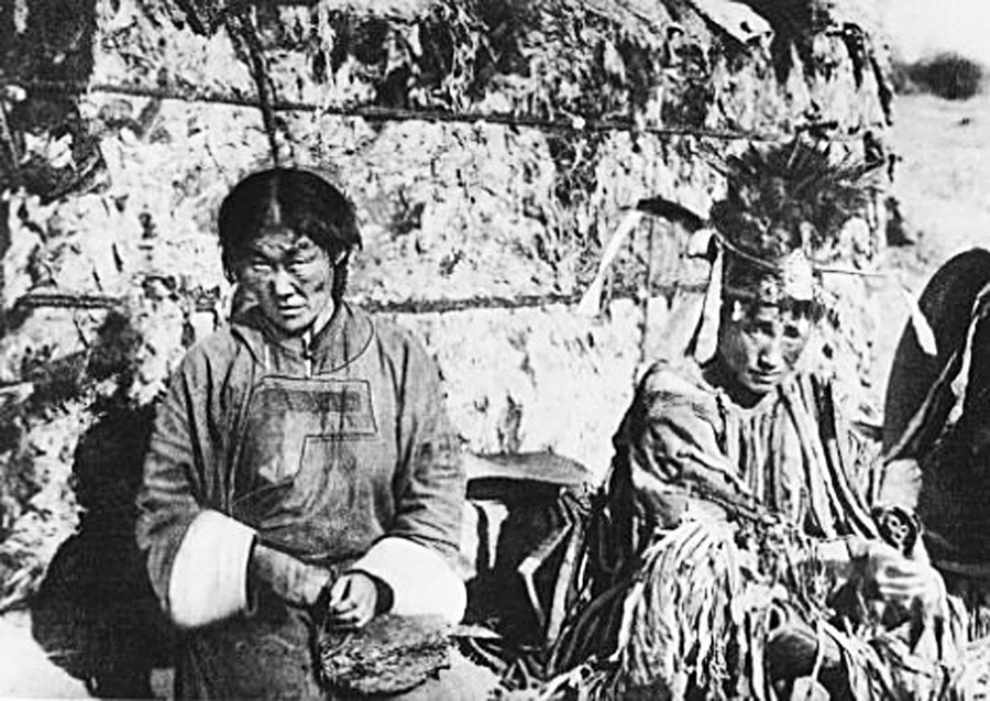 Shamans in the 1920s Tuva. 