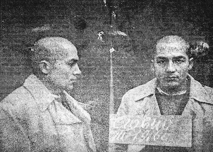 Thomas Sgovio preso na URSS. Foto de 21 de março de 1938.