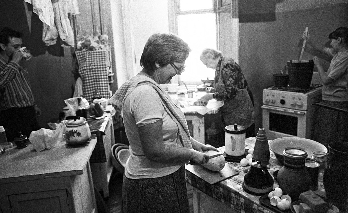 Kitchen in a communal flat in Moscow  