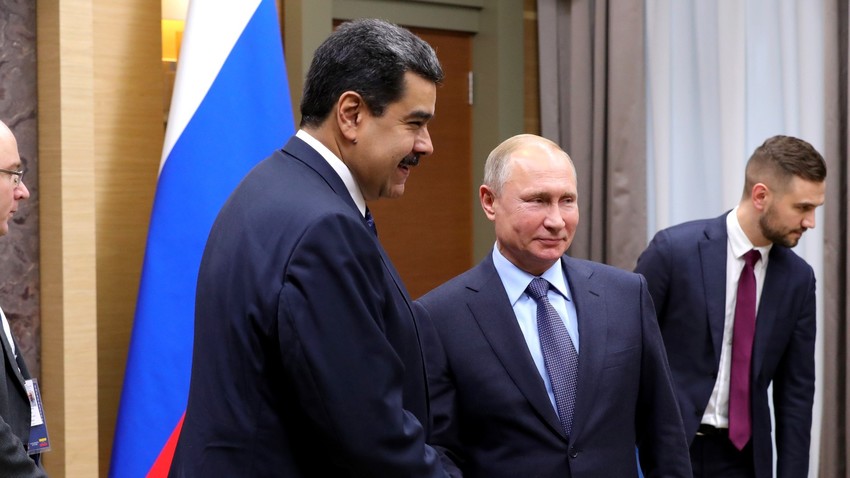 Presidente de Venezuela, Nicolás Maduro, y presidente de Rusia, Vladímir Putin, en Moscú, 2018.