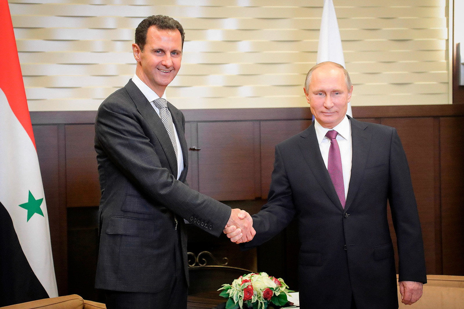 Председник РФ Владимир Путин и председник Сирије Башар Асад.