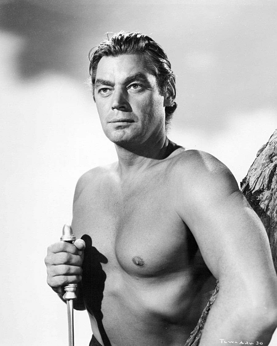 Johnny Weissmuller as Tarzan.