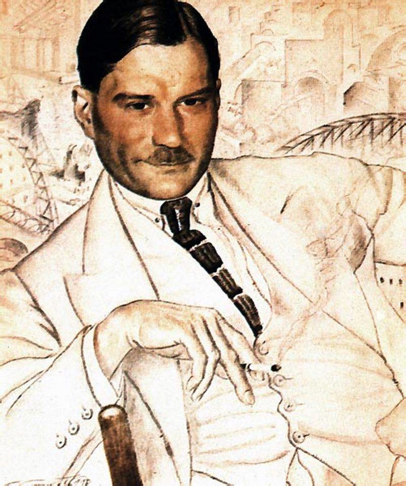Boris Kustodijev, portret Jevgenija Zamjatina (1923)
