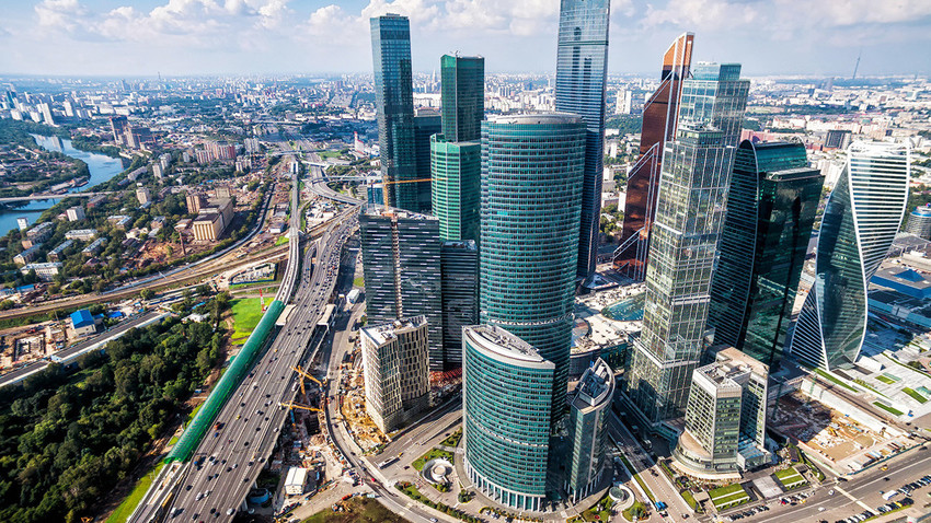 Distrito de negocios Moscow-City.