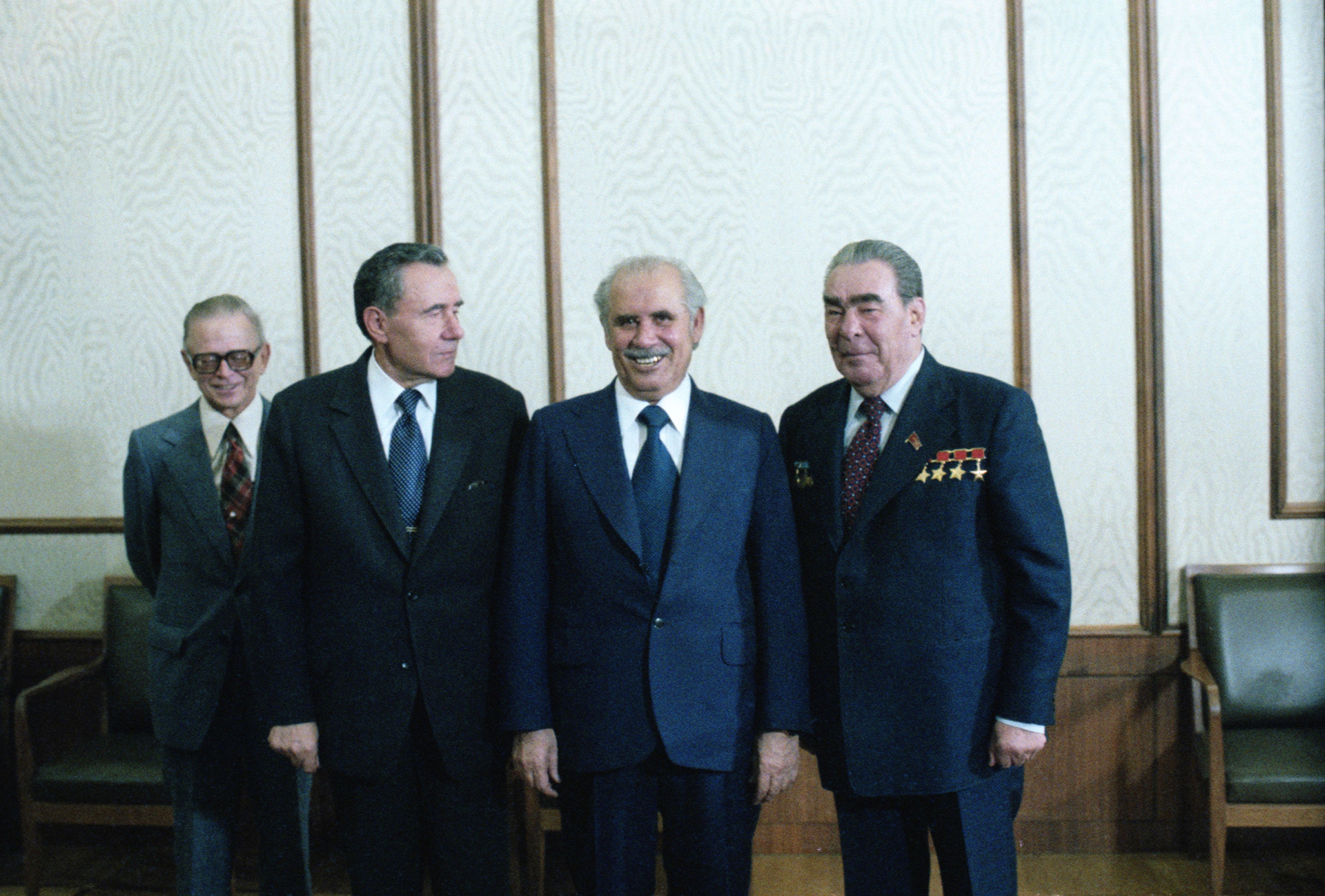 Leonid Brezhnev e il Segretario generale del Partito Democratico Popolare dell'Afghanistan Nur Muhammad Taraki