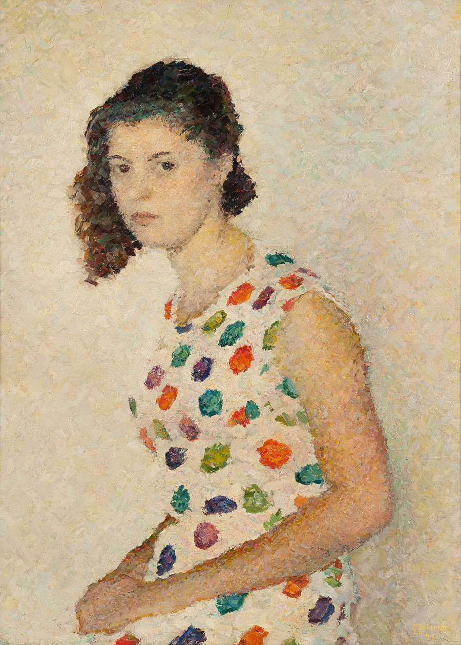ウラジーミル・ヴェイスベルク。マーシャ・リベジンスカヤ。1958年。画布、油彩。88х64。