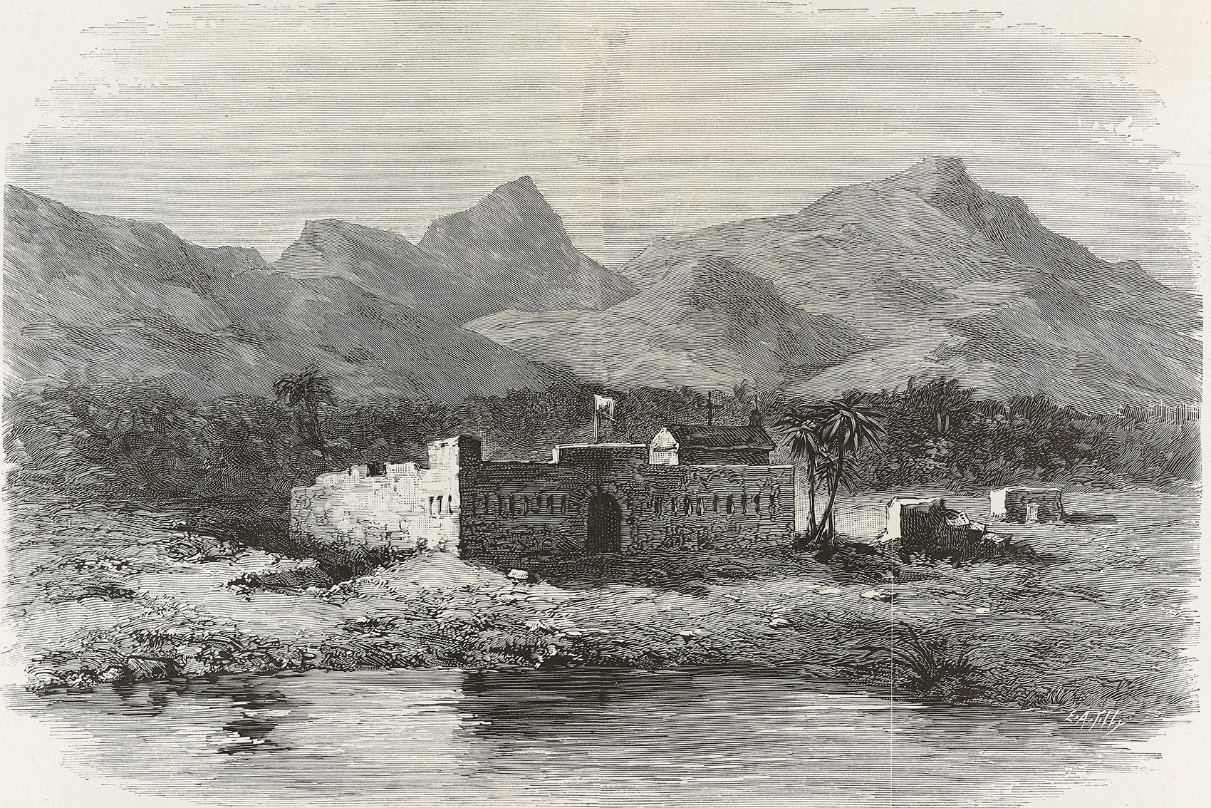 サガロでのロシア要塞（現代のジブチ共和国）。