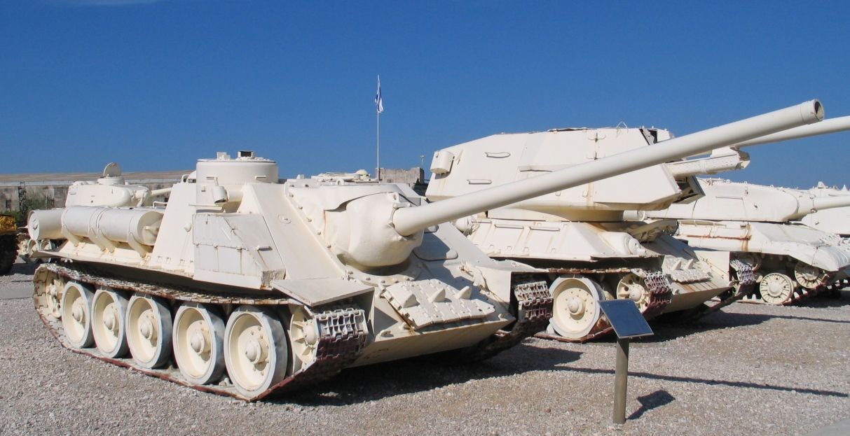 Egipatski lovci tenkova S-100 koje su zarobili Izraelci, Muzej tenkova u Latrunu.