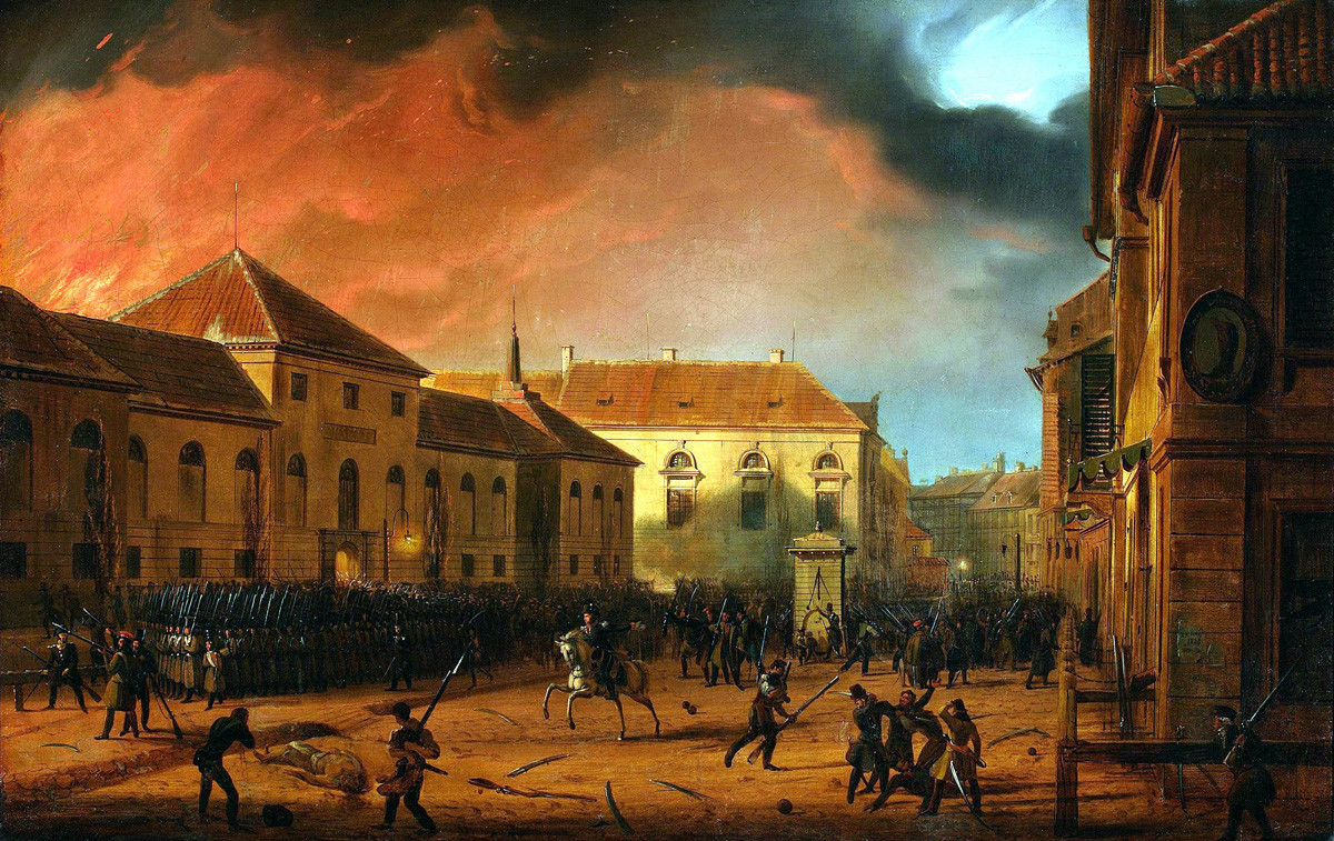 “Captura do Arsenal em Varsóvia”. Marcin Zaleski, 1831.
