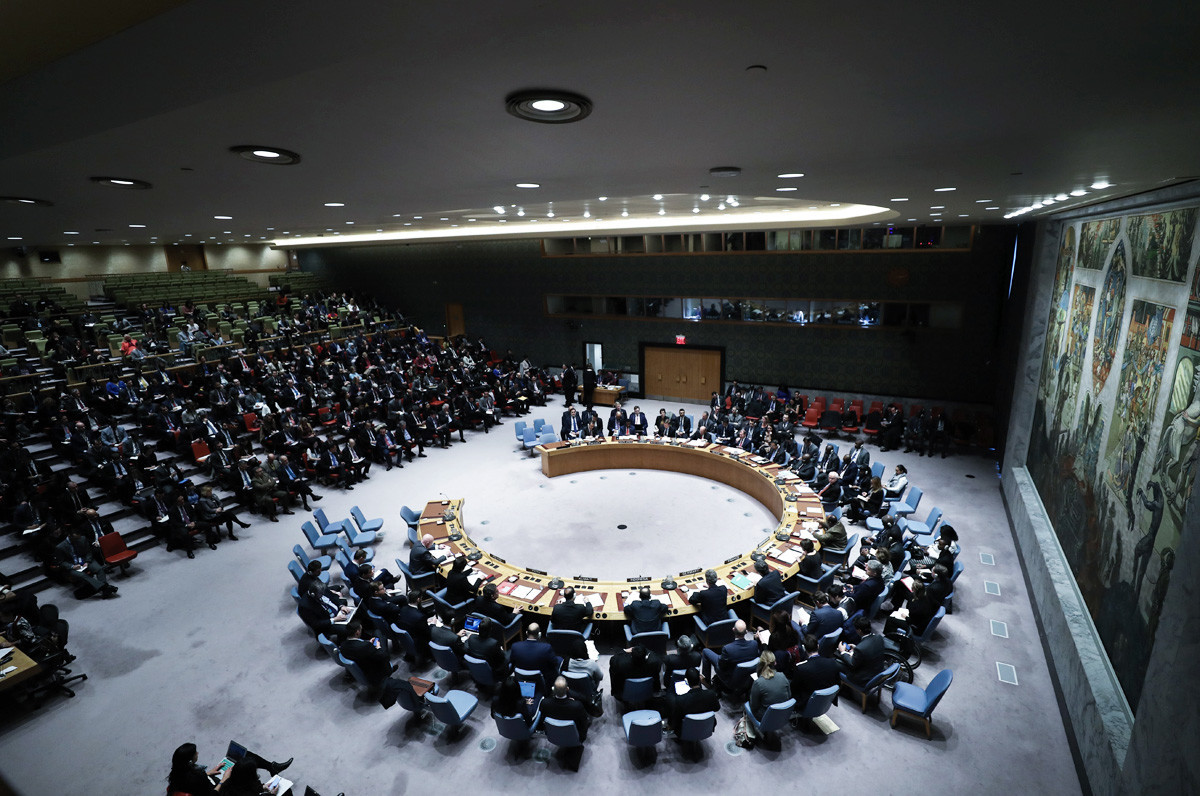 Централата на Съвета за сигурност на ООН в Ню Йорк, САЩ, 26 февруари 2019 г.