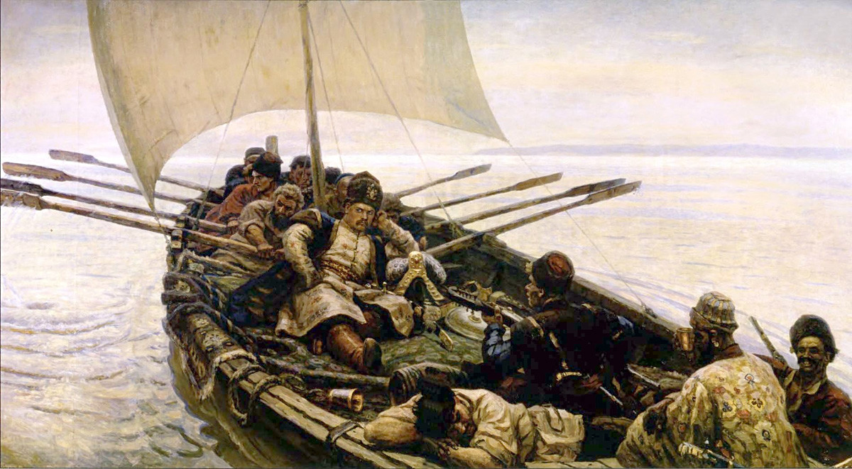 ヴァシーリー・スリコフ。「スチェパン・ラージン」（1907年）。画布、油彩。国立ロシア美術館。