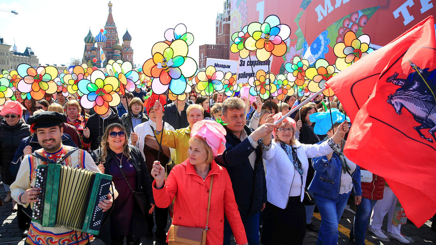 Protesto de 1º de maio em Moscou