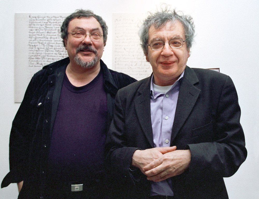 Vitaly Komar (L) and Alexander Melamid, 2002