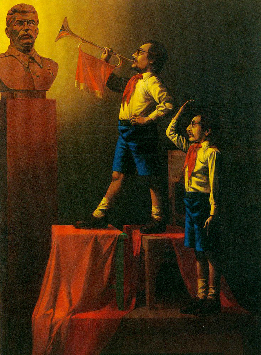 「若いピオネールとして描かれたダブル自画像」、1982