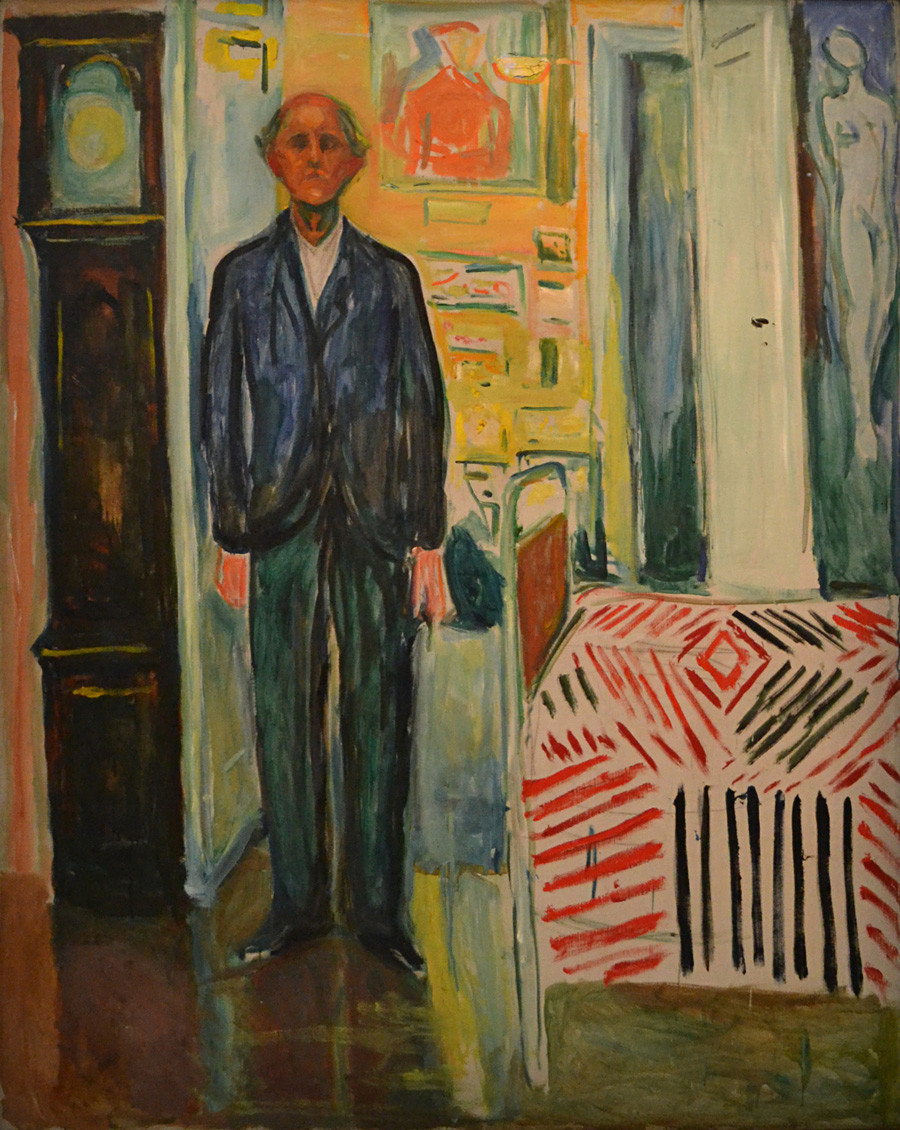 Edvard Munch, Self-Portrait. Between the Clock and the Bed, 1940-1943