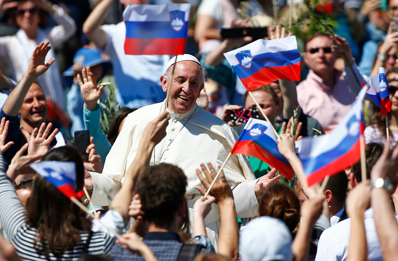Папа Римский Франциск во время Пасхи (фото 2017 года)