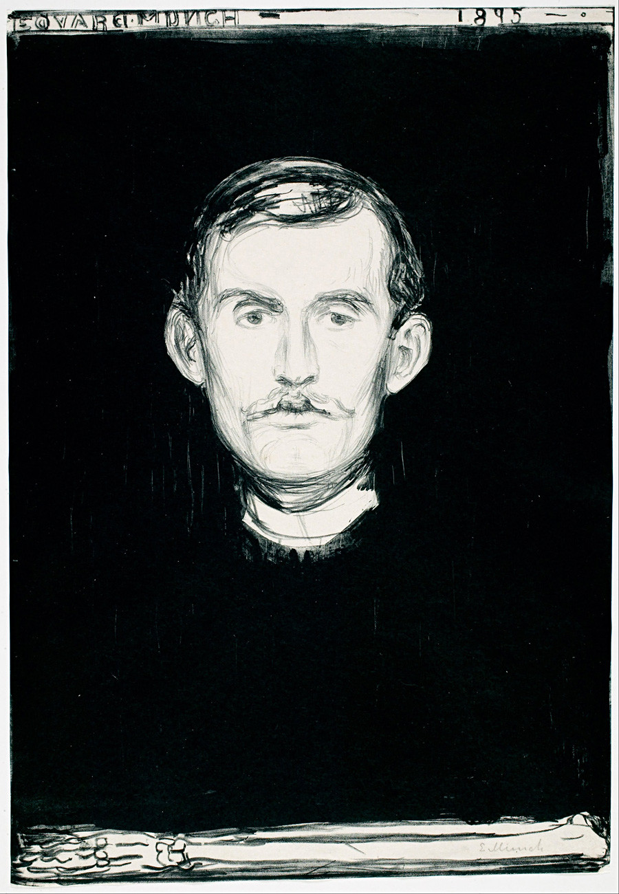  ‘Autorretrato’, de Edvard Munch.