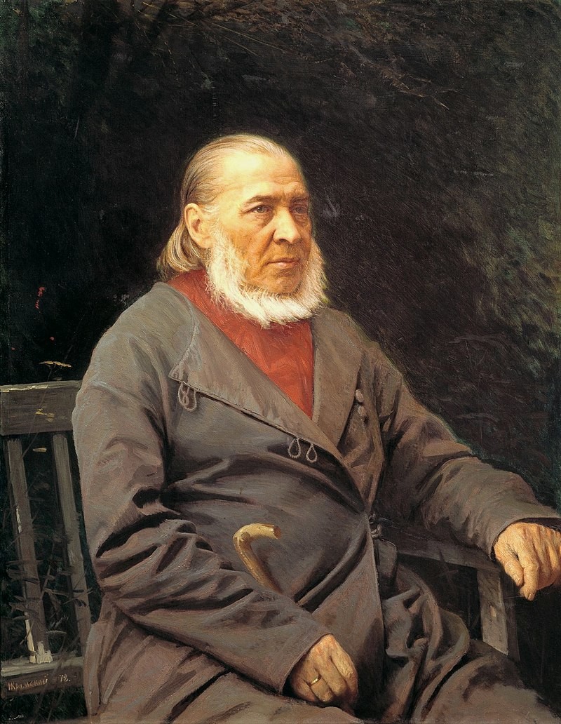 Portrait of Sergey Aksakov by Ivan Kramskoy (1878)