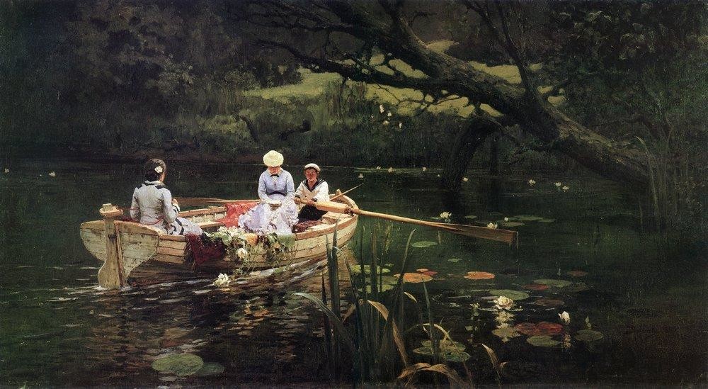 Vasily Polenov. On boat. Abramstevo (1880)