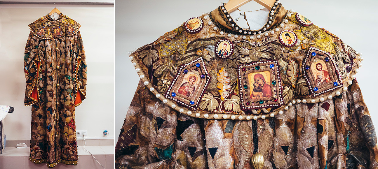 アレクセイ・コンスタンチノヴィチ・トルストイの悲劇に基づく劇『皇帝ボリス』。皇后の衣装。