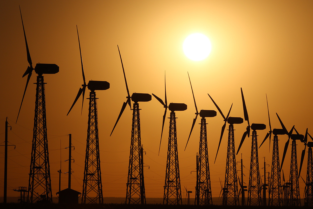 Vetrnice Mirnovske vetrne elektrarne na Krimu